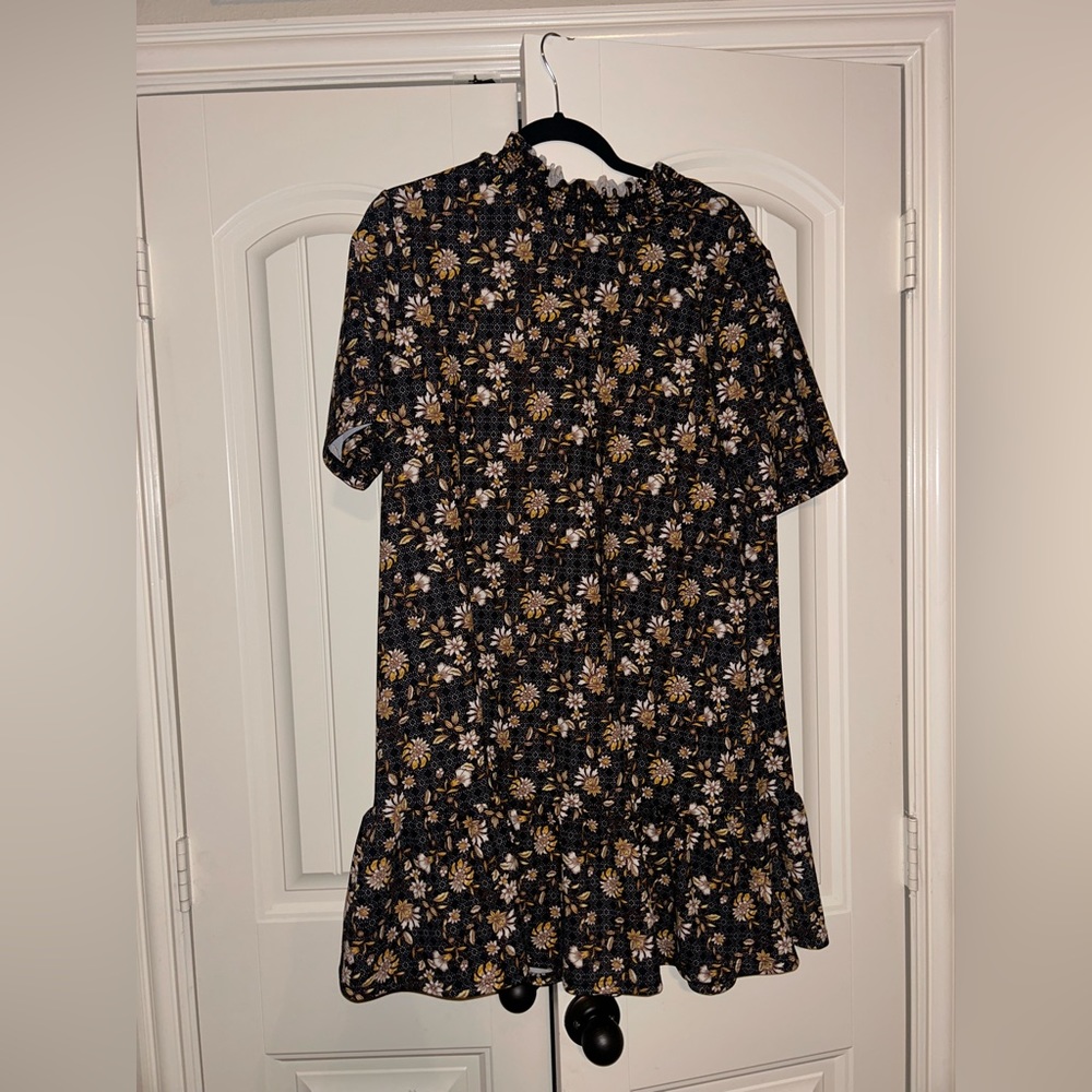 Floral Black dress
